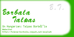 borbala talpas business card